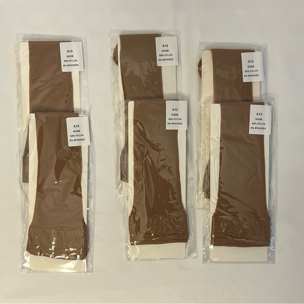 NEW IN PACKAGE 6 Pairs Ankle-Length Nude Hosiery Stockings A12